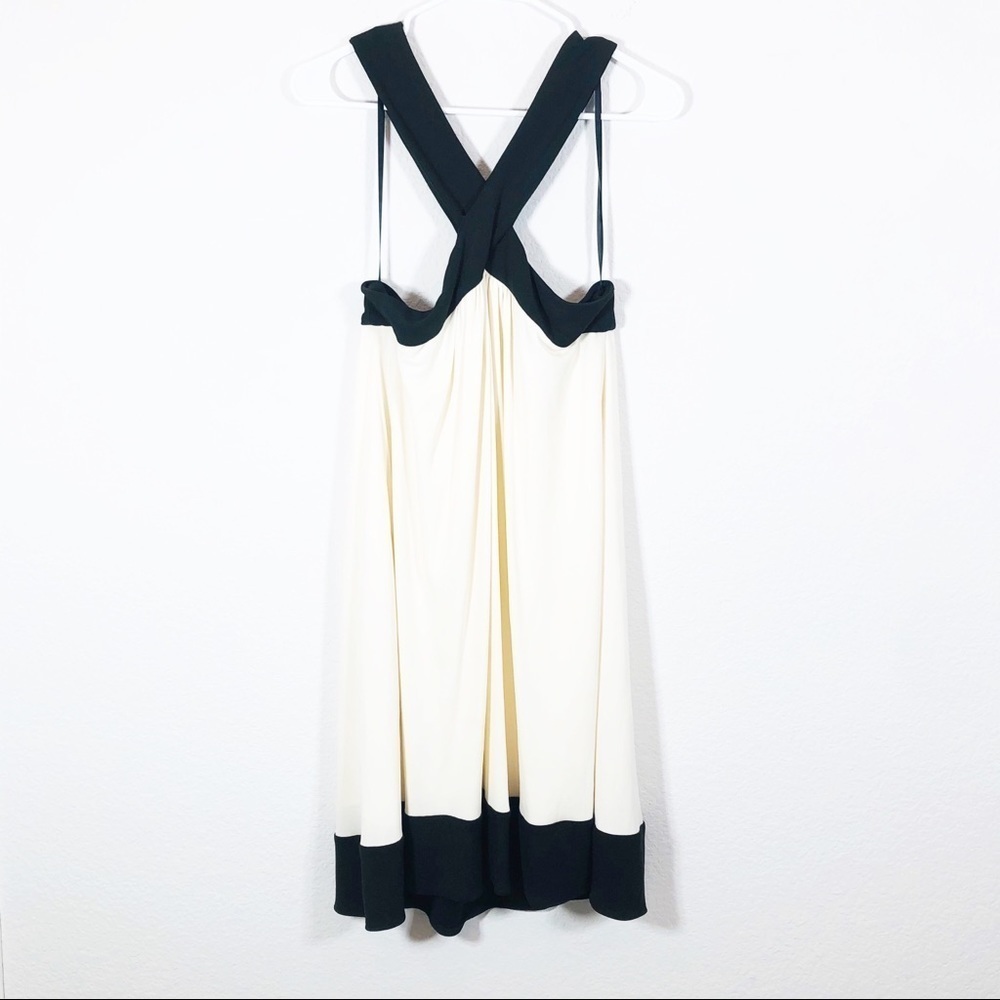 🔥 Diane Von Furstenberg vintage ivory with brown trim dress sz12 NWT